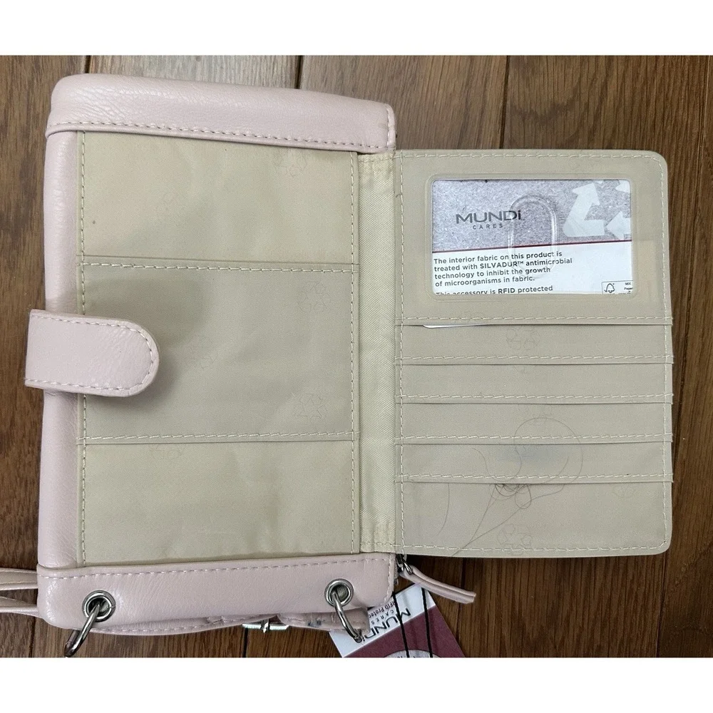 Mundi Cornelia Crossbody Women's Wallet Cell Phone‎ Bag Shoulder Strap Pink  NWT
